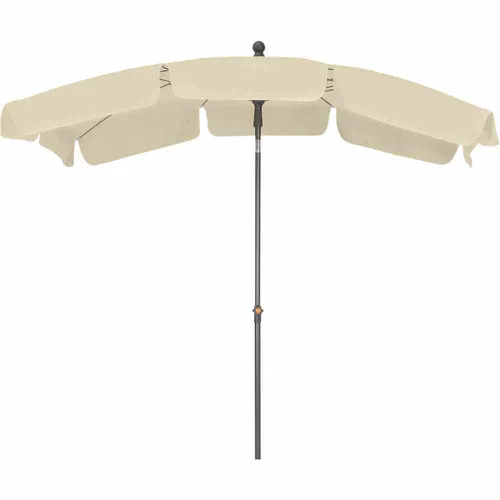 Tropico Mittelstockschirm 210cm - UV-Schutz Sonnenschirm - Sonnenschirm mit UPF50+ UV-Schutz, rechteckig und lichtbeständig. Ideal für entspannte Stunden auf der Terrasse, robust und stilvoll in Créme und Anthrazit.