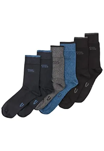 camel active Herren Socken 6er-Pack - Schwarz, Grau, Blau - hochwertige Strümpfe aus biologischer Baumwolle für Freizeit, Arbeit und Sport - passend für alle Schuhe Mehrfarbig menswear-39-42