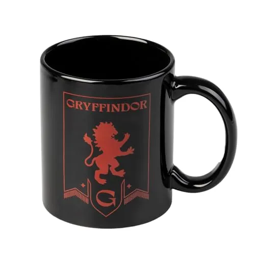 Grupo Erik Tasse Kaffeetasse Harry Potter Gryffindor Kaffeebecher - Teetasse Größe 8 cm x 9,5 cm - Fassungsvermögen 350 ml - Offizieller Harry Potter Fanartikel Geschenke