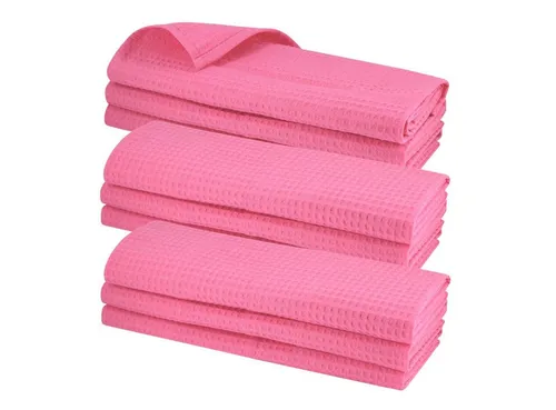Engelland Geschirrtuch Poliertuch 9-tlg. Waffel-Pique in pink von ENGELLAND
