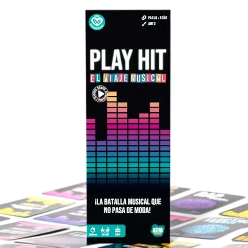 Play Hit Brettspiele für Erwachsene, lustig und dynamisch, Musik auf Spanisch, Spaß mit Freunden und Familie, originelles Geschenk für Männer und Frauen (Musikreise)