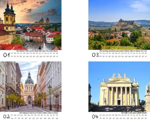 Seelenzauber Reisezauber Ungarn Tischkalender 10cm x 10cm für 2026 Budapest Reise Urlaub Ferien