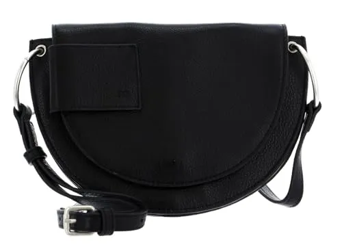 FREDsBRUDER Olivia Umhängetasche Leder 25 cm, Einheitsgröße, Schwarz