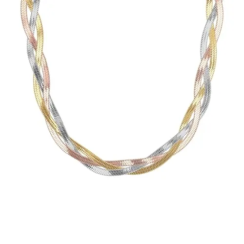 s.Oliver Jewel Damen Kette aus Edelstahl - Halskette im Schlangen-Design, 50 cm lang, aus hochwertigem Edelstahl, ideal für jeden Anlass und verleiht deinem Outfit das gewisse Etwas.