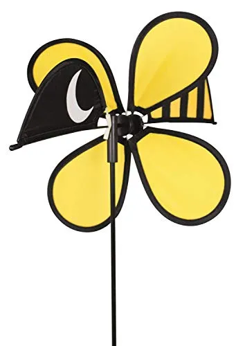 Paul Günther 1306 - Windspiel Funny Bee, ca. 30 x 55 cm groß, als Dekoration für Garten, Terrasse und Balkon, wetterfest und lichtbeständig