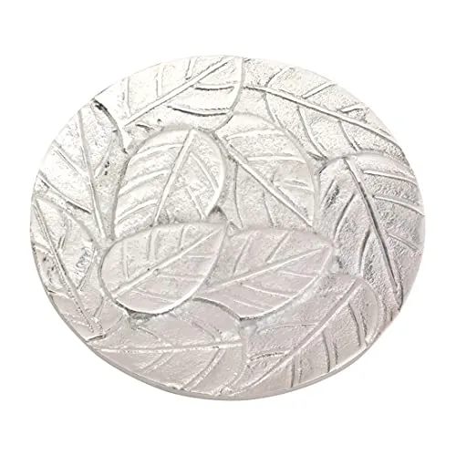 NKlaus Kerzenteller Aluminium silberoptik Ø 12cm Untersetzer Untertasse Kerzenhalter 10354