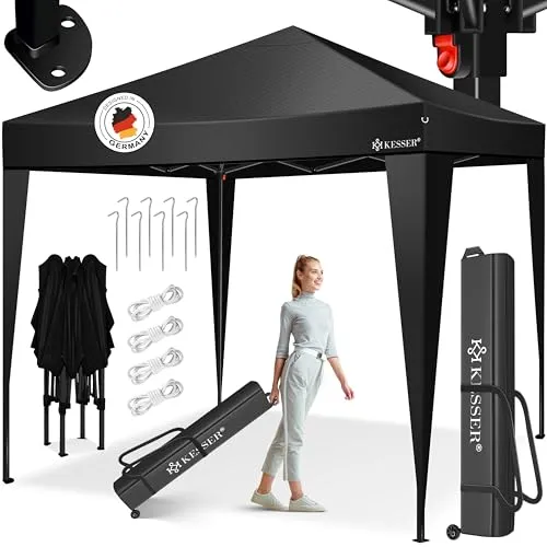KESSER® Faltpavillon 3x3m in schwarz von Kesser
