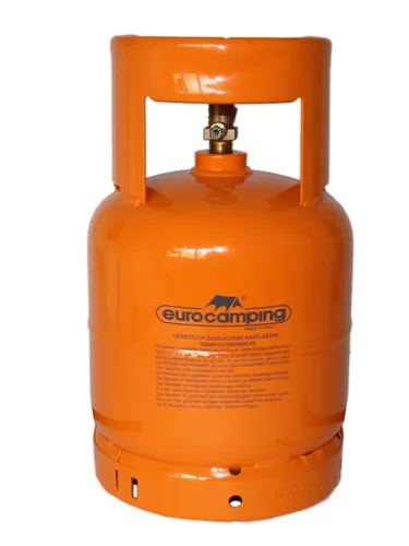 Befüllbare Gasflasche 3kg orange Stahl