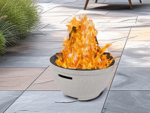 VUURSCHAAL - MGO - DIAMETER 47 cm - Grillfeuerschale aus Magnesiumoxid und Stahl, robust und frostbeständig, ideal für gesellige Abende im Garten oder auf der Terrasse.