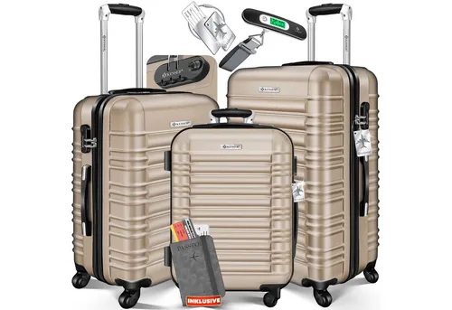 KESSER® 3tlg. Hartschalenkofferset in beige von Kesser