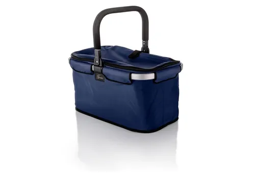 Genius Einkaufskorb Falko Picknickkorb Tragekorb 48 x 28 x 27 cm, für Outdoor Reise Ausflug Shopping mit Deckel