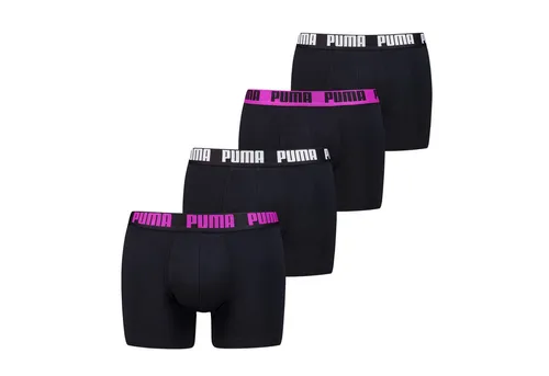 PUMA Boxershorts PUMA MEN EVERYDAY BOXER 4P ECOM (Packung, 4er Pack) mit breitem Logo-Webbund