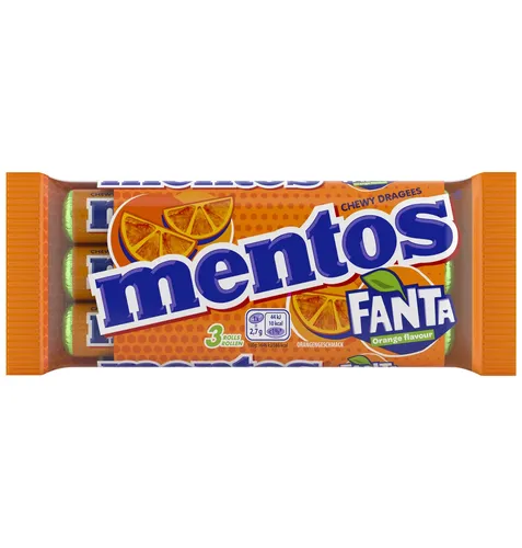 Mentos Fanta Dragees Orange 3x37,5g in orange von Mentos