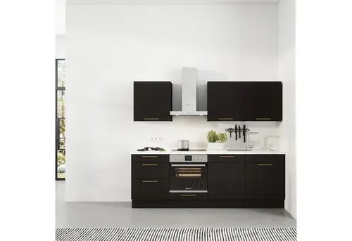 ROCTOR Küchenzeile RT7002 Toronto Eiche schwarz