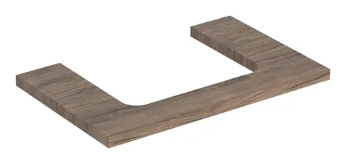 Geberit ONE Waschtischplatte Nussbaum hickory 750 mm in weiß von Geberit