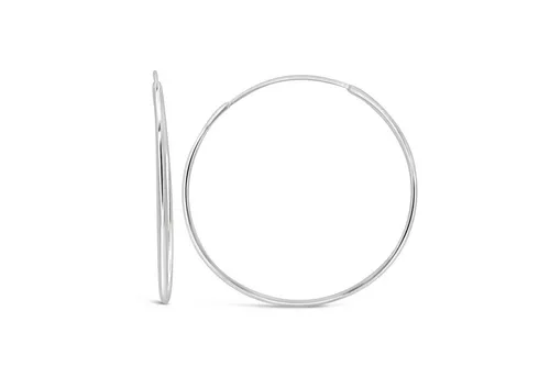 Ars-Argenti Paar Creolen Ohrringe Damen echt 925 Sterling Silber (inkl. Schmuckbox), 925 Sterling Silber, Hypoallergen, Wasserfest, Nickelfrei