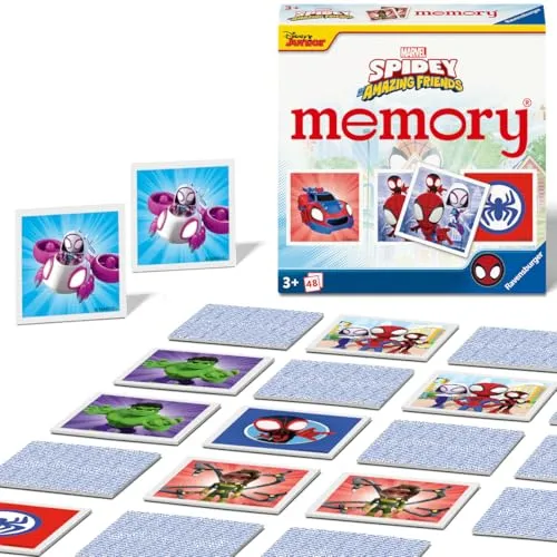 Ravensburger Mini Memory® | 48 Bildkarten | Spidey Legespiel