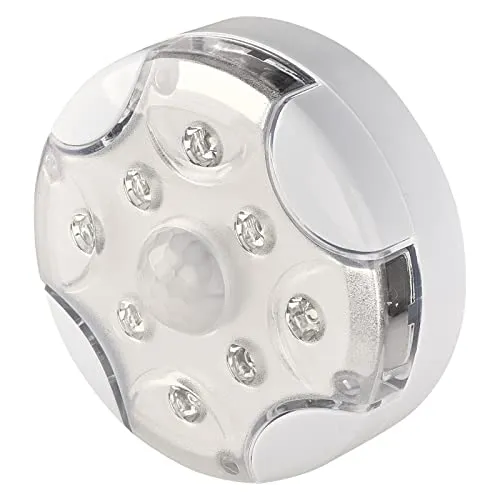 EMOS LED Nachtlicht mit Infrarot-Bewegungsmelder (5m / 90° Detektion) und Photo-Sensor, AUTO/ON/OFF-Schalter, Lichtleistung 60lm, kaltweiße Lichtfarbe, batteriebetrieben (3x 1,5V AA)