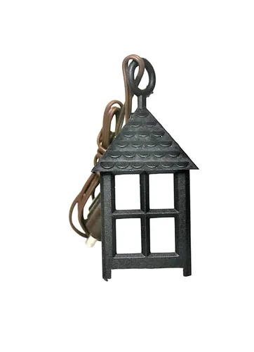 BELI-BECO Krippen-Zubehör Beli-Beco 549 Kunststoff-Laterne (schwarz) (3,5 V, Größe 2,2x2,2x3,6cm, mit unterschiedlichen Kunststoffeinsatz), für Weihnachtskrippen
