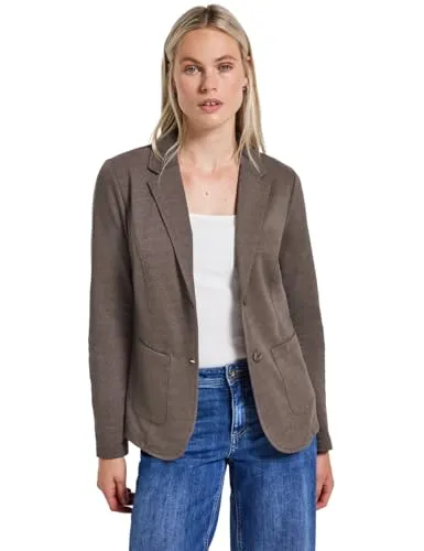 Street One Damen 2116815 Basic Blazer, Nomad Brown Mel, 42 von Street One