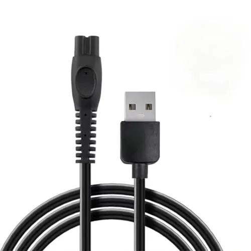5V USB Ladekabel Passend für Philips One Blade PQ888 PQ889 S9647 S7832 S7837 S8850 S9642 X5003 X5005 X5009 S5835 S5836 S1112 S1113 S1115 S1118 EIN Blade Ladegerät 1M Schwarz