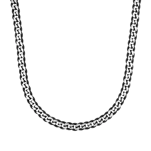 Amor Panzerkette 2037351 - Edelstahlkette für Damen und Herren, klassisches Design mit robustem Karabiner-Verschluss, ideal zum Kombinieren und als stilvolles Geschenk.