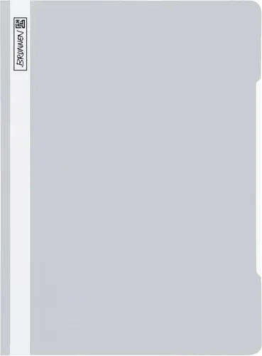 BRUNNEN Hefter BRUNNEN Schnellhefter grau A4 Kunststoff PP 10-2010980, glasklares Deckblatt