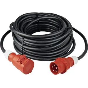 as-Schwabe Verlängerungskabel 61097, 1,6 m für außen IP44 - CEE-Verlängerungskabel mit 4 mm² Gummikabel, ideal für Gewerbe-Baustellen. Spritzwassergeschützt (IP44) und beständig gegen Öle und UV-Strahlung.