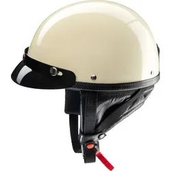 Redbike Motorradhelm RB-520 Police Jethelm - Motorradhelm mit klassischem Design, aus Fiberglas gefertigt und abnehmbaren Ledernackenteil. Ideal für stilbewusste Fahrer, die Komfort und Sicherheit schätzen.