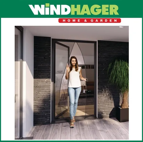 Insektenschutz Windhager Lamellenvorhang Magnet anthrazit 110 x 220 cm kürzbar