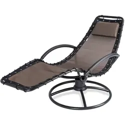 Casaria Gartenliege Eve - Wetterfeste Schwungliege mit Kissen - Erlebe höchsten Komfort mit der CASARIA® Gartenliege Eve! Ergonomische Form und sanfte Schwingbewegungen sorgen für Entspannung im Garten oder Wohnzimmer. Belastbar bis 120kg, inkl. abnehmbarem 6cm Kopfkissen.