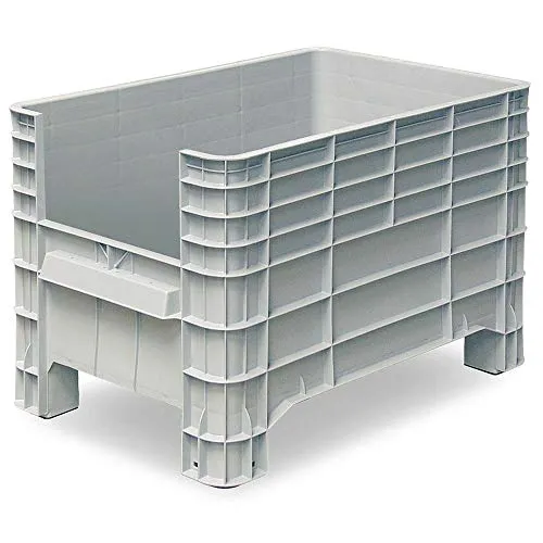 BRB Volumenbox mit 4 Füßen, 276 Liter - Materialtransport-Behälter mit 4 Füßen, ideal für einfachen Transport mit Stapler oder Hubwagen. Eingrifföffnung für leichten Zugriff auf den Inhalt.