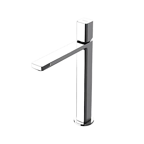 doporro Bad Wasserhahn Einhebelmischer Silber 30,9 cm - Touch-On-Wasserhahn für Badezimmerwaschbecken, eleganter Einhandmischer mit antibakterieller Kupferoberfläche für einfache Montage und Pflege.