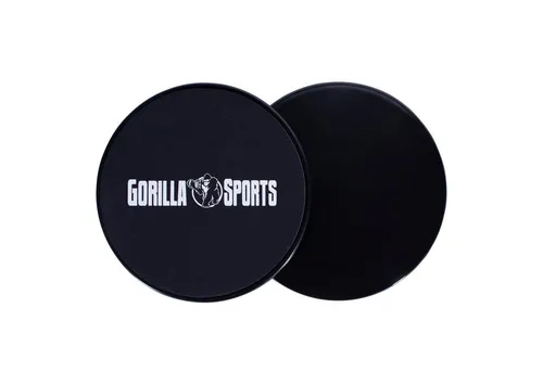 GORILLA SPORTS Liegestützgriffe Fitness Sliders - 2er Set, doppelseitig für Hartböden, Gliding Discs (1-St)