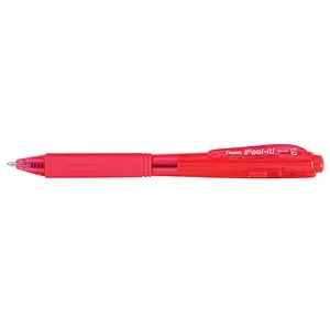 Pentel Kugelschreiber BX440 - Druckkugelschreiber in Pink, 0,5 mm Strichstärke, ergonomische Griffzone für angenehmes Schreibgefühl