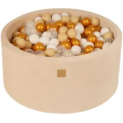 MeowBaby Bällebad, Ecru, Transparent, Beige, Weiß, Gold, Textil, 90x40x90 cm, Spielzeug, Kinderspielzeug, Bällebad