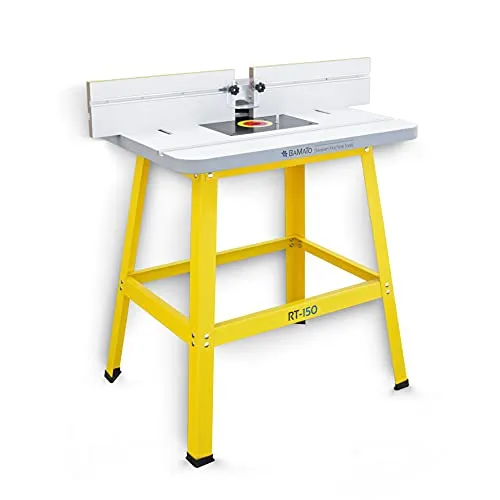 BAMATO Oberfräsentisch | RT-150 | Inklusive Schutzabdeckung, Absauganschluss und Führungspin