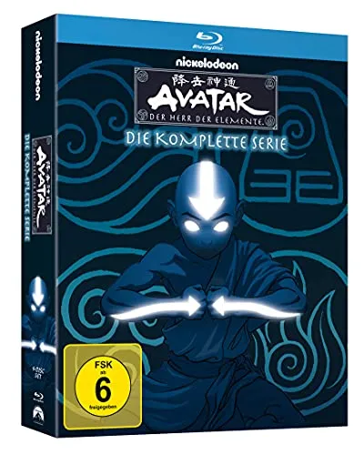 Avatar - Der Herr der Elemente: Die komplette Serie [Blu-ray] - Fantastische Abenteuer der Elemente, ideal für Fans von Magie und Freundschaft, freigegeben ab 6 Jahren.