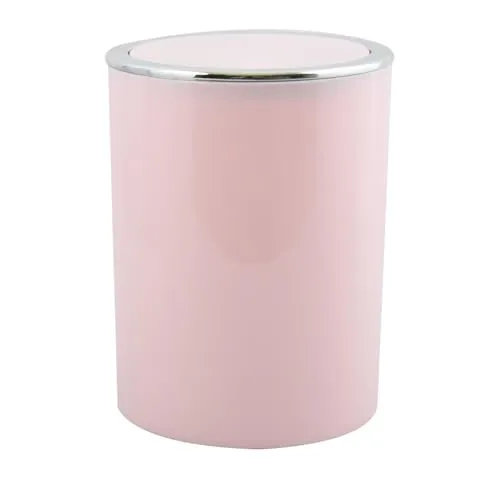 MSV Bad Serie Aspen Design Kosmetikeimer - Eleganter 6 Liter Schwingdeckeleimer in Pastell Rosa, ideal für Bad und Küche – hygienische Müllentsorgung und modernes Design für jeden Raum.