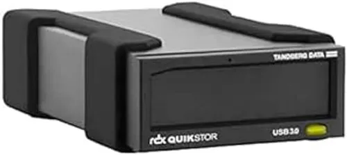 Overland-Tandberg Data RDX QuikStor Laufwerk 2TB - Externe Festplatte mit SuperSpeed USB 3.0, bietet schnelle Datenübertragungsraten bis zu 260 MBps und kommt mit einer 2-TB-Kassette für viel Speicherplatz.