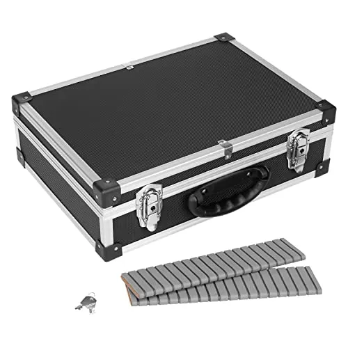 anndora Werkzeugkoffer 70101 - Multifunktionaler, abschließbarer Werkzeugkoffer (42,5 x 30,5 x 12,5 cm) mit herausnehmbarer Fachunterteilung und praktischer Innenverkleidung aus Neopren für optimale Werkzeugorganisation.