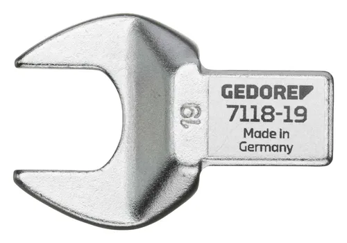 Gedore Einsteck-Maulschlüssel 19 mm - 4-kant 14 x 18 mm - Drehmoment-Schlüssel mit robuster Bauweise für zuverlässige Anwendung und präzise Drehmomentübertragung.