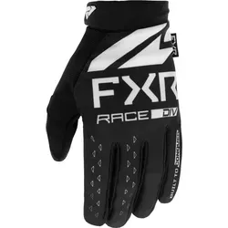 FXR Reflex 2023 Motocross Handschuhe XL, schwarz-weiss - Motorradhandschuhe mit Neoprenmanschette für Komfort und sicherem Sitz, verstellbarem Handgelenkverschluss und strapazierfähigem Stretch-Strickmaterial.