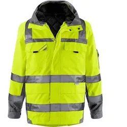 Winter Warnschutzparka 3in1 - 3XL - gelb/grau - Funktionsjacken - Wetterfest, mit herausnehmbarer Innenjacke und Warnschutzklasse 3 für optimale Sichtbarkeit in dunklen Umgebungen.