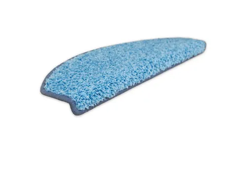 Metzker® Stufenmatte Stufenmatten Shaggy Venus Halbrund Einzeln und SparSet's, Halbrund, Höhe: 22 mm, 1 Stück - Hellblau