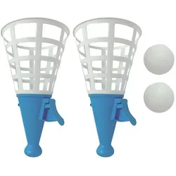 alldoro Outdoorspiel Fangballspiel, Blau, Weiß, Kunststoff, 34x20x20 cm, Outdoor Spielzeug, Gartenspielzeug