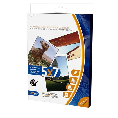 Blatt hochglanz Fotopapier / Größe: 13x18cm / High Glossy 220g/m² 100