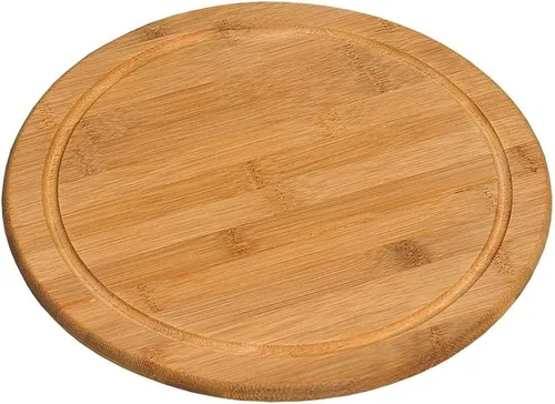 KESPER 58442 Fleischteller 25 cm - FSC-zertifizierter Bambus, schont Porzellan und ideal als Vesperteller oder Pizzateller