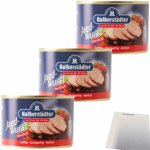 Halberstädter Jagdwurst 3er Pack 3x160g Dose usy Block