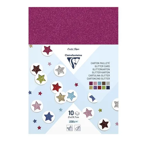 maildor Designpapier Maildor Glitterkarton A4 200g 10Bg